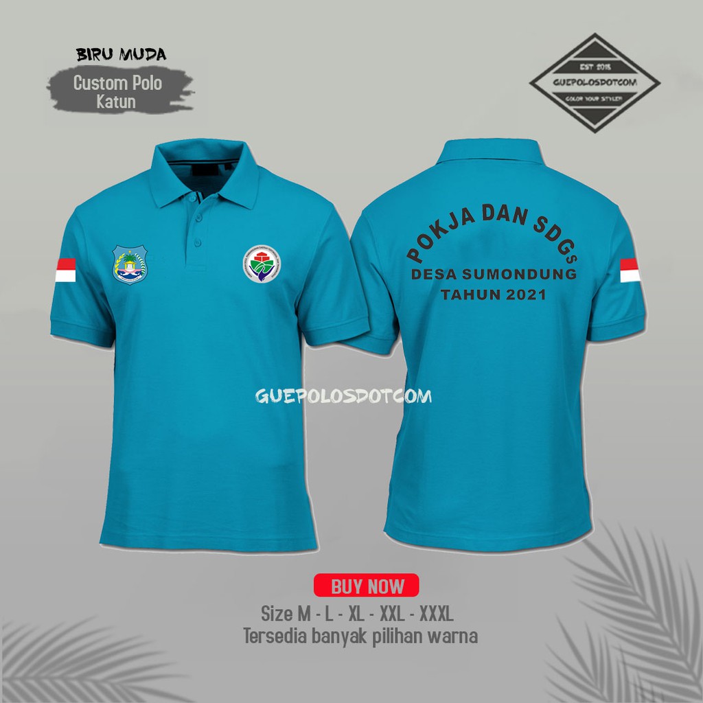 MINISTRY OF VILLAGES POLOSHIRT 04 - SDGs และ Village POKJA เสื้อโปโลฟรี VILLAGE NAME - เสื้อคอปก SDG