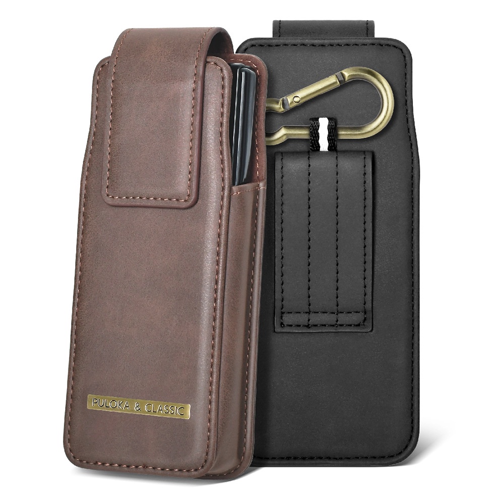 Hp Samsung Z Fold Puloka Vertical Leather กระเป๋าคาดเอว Wallet Case