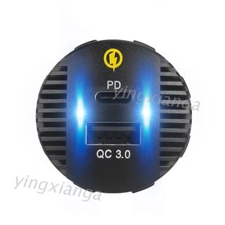 Yxa 12V 24V Qc3 . 0 Usb 18 W Type C Pd ที่ชาร์จไฟในรถยนต์สําหรับ Suv รถยนต์เรือรถบรรทุก