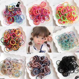 We Flower 50PCs/bag Colorful Kids Girls Hair Tie High Elastic Rubber Bands Ponytail Holder Hair Scrunchies