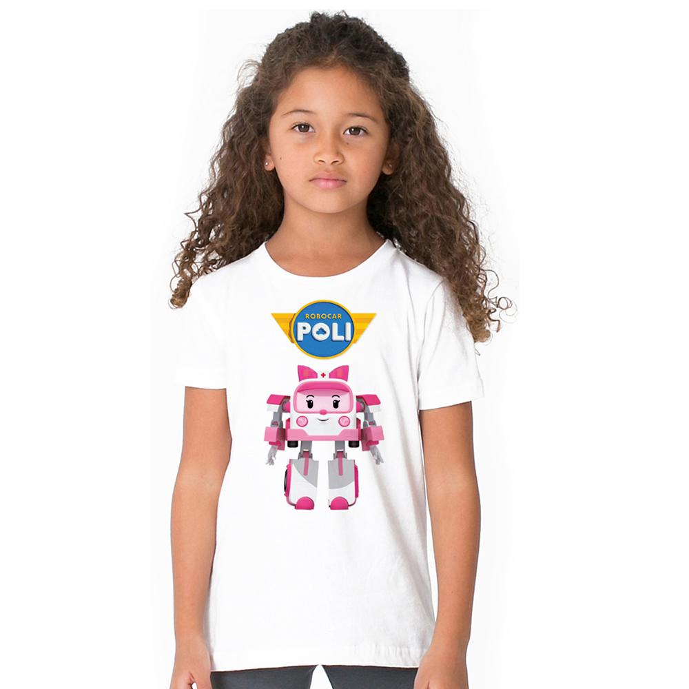 เสื้อยืดลายการ์ตูน robocar poli สําหรับเด็ก