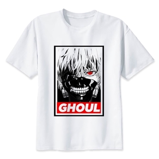 เสื้อยืดแขนสั้น พิมพ์ลายอนิเมะ Tokyo Ghoul Ken Kaneki สไตล์ญี่ปุ่น สําหรับผู้ชาย