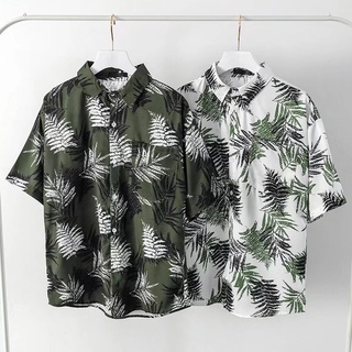 เสื้อฮาวาย เสื้อเชิ้ต เสื้อวินเทจ ใส่ได้ชายหญิง เสื้อสงกรานต์ ผ้าสปันผ้านิ่มพริ้ว ใส่เที่ยวทะเล ใส่สงกรานต์ 100 แบบ รุ่น 1116
