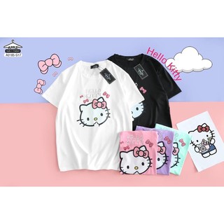 เสื้อยืด ลาย เฮลโลคิตตี Hello Kitty โพลีเอสเตอร์ โอเวอร์ไซส์ oversize
