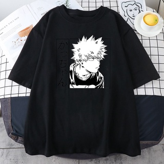 เสื้อยืดผู้ชาย90 - ฮีโร่ของฉัน Academia Katsuki Bakugo พิมพ์เสื้อยืดอะนิเมะเสื้อผ้าแขนสั้นเสื้อยืดล