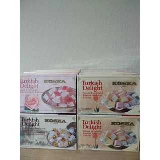 (พร้อมส่ง) เตอร์กิช ดีไลท์ Turkish Delight ขนมหวานชื่อดังจากประเทศตุรกี Turkey ขนาด 125 กรัม รสคละรส Exp.11 2026