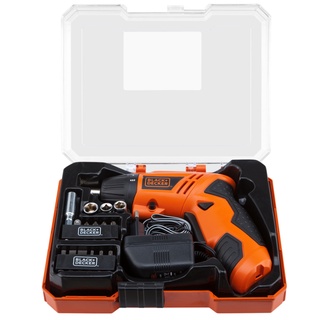 BLACK&amp;DECKER แบลค แอนด์ เด็กค์เคอร์ สว่านไขควงไร้สาย 4.8โวลต์ รุ่น KC4815KA15-B1 (สีส้ม)