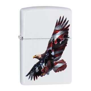 Zippo ไฟแช็กรุ่น 29418 White Matte Eagle ของแท้ รับประกันตลอดชีวิต นำเข้าและจำหน่ายโดยตัวแทนจำหน่าย