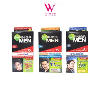 (บรรจุกล่อง 6 ซอง)Garnier Men การ์นิเย่ เมน เซรั่มบำรุงผิว สำหรับผู้ชาย ฝาหมุน 7 กรัม