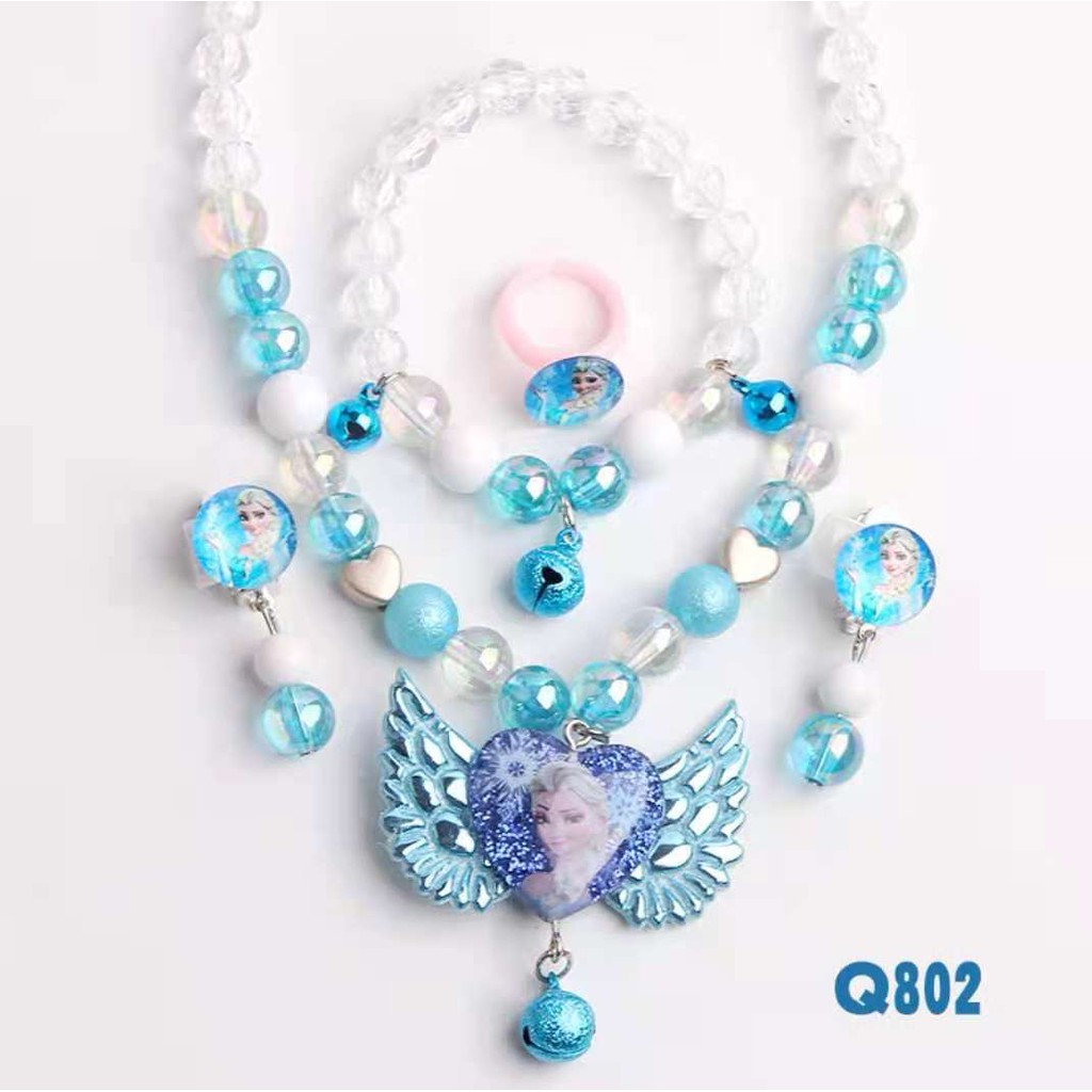 [Frozen] เครื่องประดับ สร้อยคอ สร้อยข้อมือ ต่างหู แหวน เจ้าหญิงเอลซ่า สําหรับเด็กผู้หญิง ราคา ถูกที่สุด ดีลบีเคเค แกลเลอรีภาพที่ 7