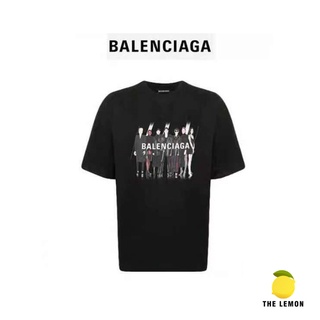 เสื้อยืดอินเทรนด์ผู้ชายอินเทรนด์ผู้หญิง【Lemon】เสื้อยืด Balenciaga  20SS วงดนตรี คุณภาพเคาน์เตอร์S-3XL