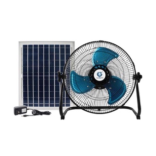 iwachi พัดลมตั้งโต๊ะ โซล่าเซลล์ (ใช้ไฟได้ 2 ระบบ AC/DC ) IWC-SOLAR-FLOOR-FAN-12-150W