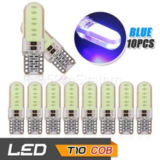 65Infinite (แพ๊ค 10 COB LED T10 W5W สีน้ำเงิน) COB LED Silicone T10 W5W รุ่น Extra Long ไฟหรี่ ไฟส่องป้ายทะเบียน