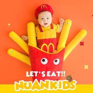 SET เอี๊ยมเฟรนฟราย mc donald + หมวก mc ( set 2 ชิ้นไม่มีเสื้อ)