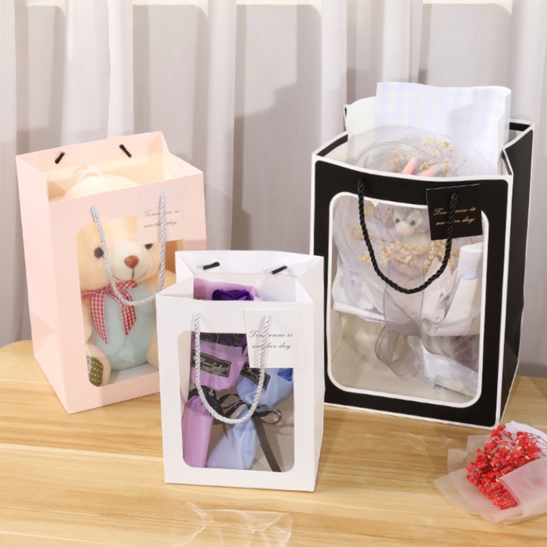 GIFT ถุงหิ้ว เจาะหน้าต่าง ช่องหน้าต่าง ถุงกระดาษของขวัญ