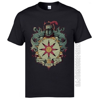 เสื้อยืดโอเวอร์ไซส์มาใหม่ เสื้อยืดคอกลม แขนสั้น ผ้าฝ้าย ลาย Dark Souls สไตล์วินเทจ สําหรับผู้ชายS-3XL