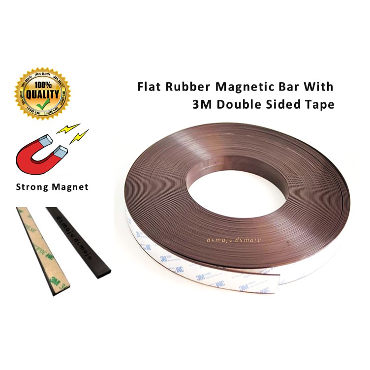 DSMAJU 3M Tape Magnet Self Adhesive Rubber Magnetic Bar มุ้งกันยุงแถบแม่เหล็กพร้อมเทปสองหน้า 3M