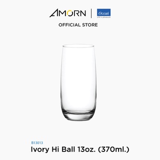 AMORN - (Ocean) B13013 Ivory Hi Ball [1กล่อง(6ใบ)] - แก้วไอวอรี่ ไฮบอลดริ๊งเเวร์ โอเชี่ยนกลาส 13 oz. ( 370ml.)