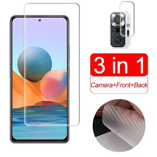 Xiaomi Redmi Note 10 Pro กระจกนิรภัยป้องกันหน้าจอ 3-in-1 Xiaomi Xiomi Redmi Note 10 9T 9s 9 Pro Max ฟิล์มกระจกนิรภัยป้องกัน