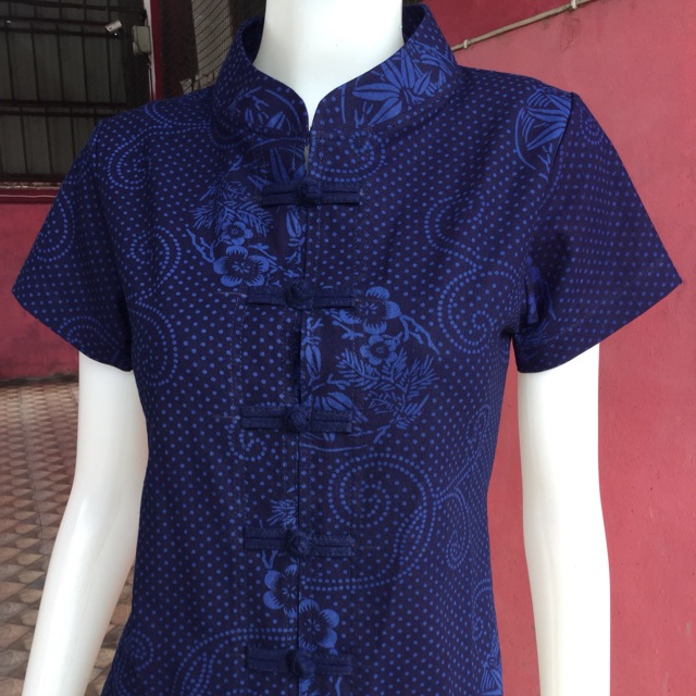 เสื้อหม้อห้อมผู้หญิงลายจีน