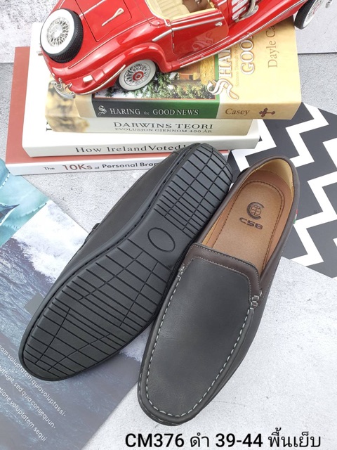 รองเท้าหนังลำลองผู้ชาย CM376  มี3 สี น้ำตาล ดำ แทน ไซส์ 39-44 - รูปที่ 5