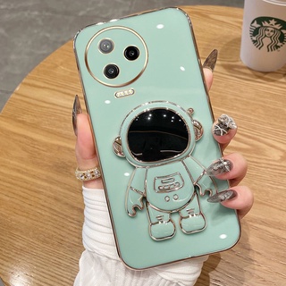 เคสโทรศัพท์มือถือ ลายนักบินอวกาศ สีแคนดี้ พร้อมขาตั้ง สําหรับ Infinix Note 12 Pro 4G 5G V2110