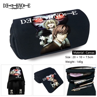 กระเป๋าดินสอ แต่งซิป ขนาดใหญ่ จุของได้เยอะ ลายการ์ตูนอนิเมะ Death Note สําหรับเด็กนักเรียน