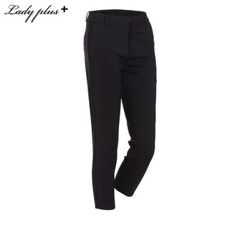 Lady Plus กางเกงขายาว 7 ส่วน | Cropped Pants 7045PM กางเกงทำงาน กางเกงทรงสลิม สีดำ