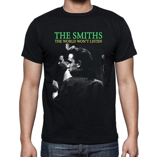 เสื้อยืดผ้าฝ้ายพิมพ์ลายขายดี เสื้อยืด พิมพ์ลาย The Smiths The World Wont Listen น้ําหนักเบา คุณภาพดี