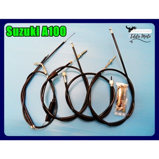 SUZUKI A100 CABLE SET - THROTTLE (122cm) CLUTCH (112 cm) FRONT BRAKE (117cm) SPEEDOMETER (83cm) // ชุดสายเซ็ท