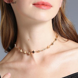 👍🎀ดาว Chunky Choker สร้อยคอผู้หญิงแฟชั่น Elegant ปาร์ตี้