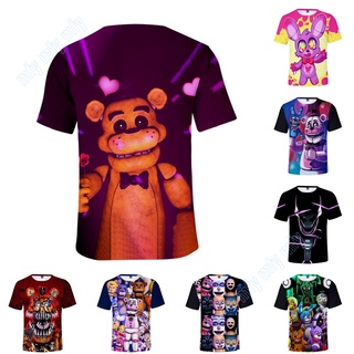 เสื้อยืด พิมพ์ลาย Five Nights at Freddys 3 มิติ แฟชั่นสําหรับเด็กผู้ชาย และเด็กผู้หญิง