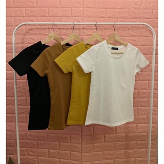 (พร้อมส่ง/ชุดใหม่ ส่งฟรี!) เสื้อยืด back to basic ผ้านิ่ม