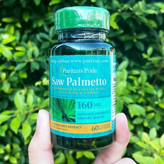 67% Sale!!! EXP: 09/2023 Saw Palmetto Standardized Extract 160 mg 60 Softgels (Puritans Pride®) สารสกัดซอว์ปาลม์เมตโต้