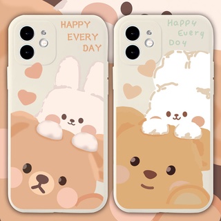 เคสโทรศัพท์มือถือแบบนิ่ม ลายการ์ตูนหมี กระต่ายน่ารัก มีความคิดสร้างสรรค์ รูปแบบตลก เคสโทรศัพท์ สำหรับติด เคสไอโฟน11 โทรศัพท์ se2020 7 8 plus 11 เคสไอโฟน 12 13 pro max เคสไอโฟน 14 เคสไอโฟน เคสไอโฟน7พลัส xs XR case เคสโทรศัพท์ เคส Straight Cube Frosted case