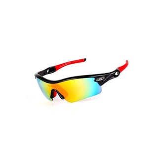 ALL SPORT Rivbos แว่นตากันแดด นักปั่นจักรยานรุ่น RB0705 (Black/Red)