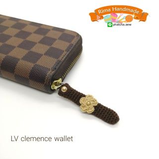 ไหมหุ้มซิปกระเป๋าสตางค์​ Lv clemence​ wallet​ (พร้อมส่ง)​