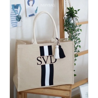 Striped bag Size L กระเป๋า​ผ้า​กระสอบ​กันน้ำ