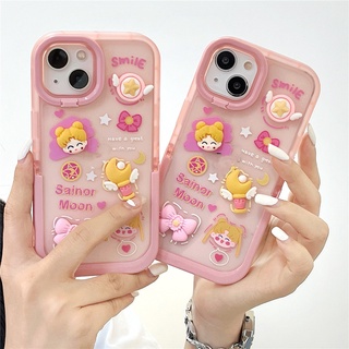 เคสโทรศัพท์มือถือ TPU แบบนิ่ม มีขาตั้งคู่ สําหรับ iphone 13 Pro Max 12 Pro Max