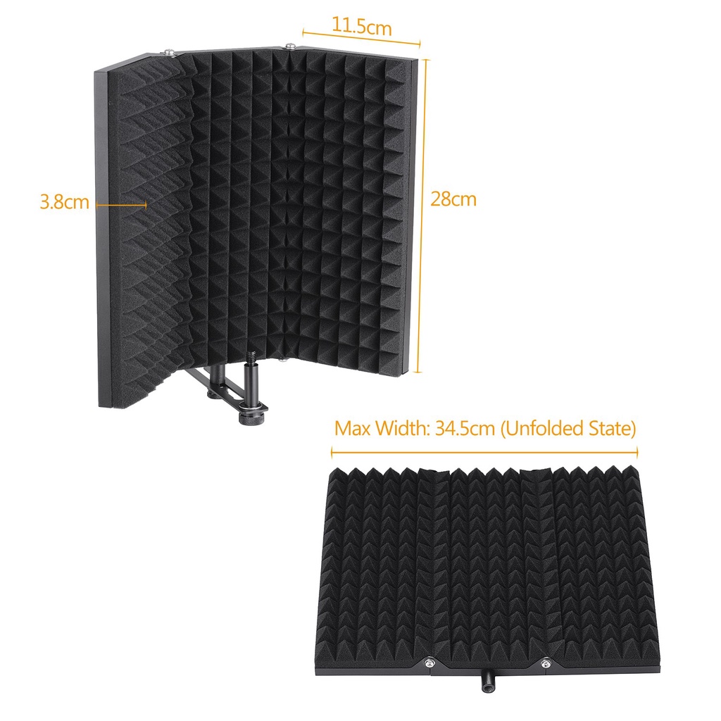 Professional Studio Recording Microphone Isolation Shield Pop Filter