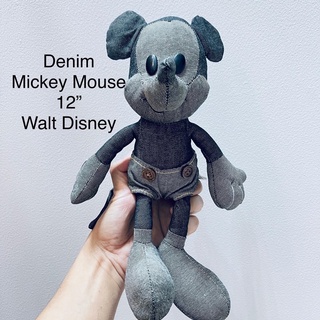 #ตุ๊กตา #มิกกี้เม้าส์ #ผ้ายีนส์ #ขนาด12” #งานสะสม #หายากมาก #Denim #Mickey #Mouse by #Walt #Disney #มือสองสภาพสมบูรณ์