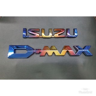 โลโก้ isuzu + dmax สีไทเท ชุด 2 ชิ้น