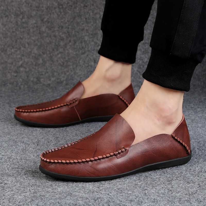🆕23SS รองเท้าหนังแบบชาย รองเท้าทำงานผู้ชาย Loafer Casual Cow Leather
