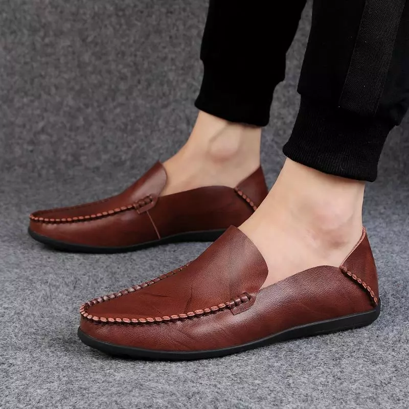 🆕25SS รองเท้าหนังแบบชาย รองเท้าทำงานผู้ชาย Loafer Casual Cow Leather
