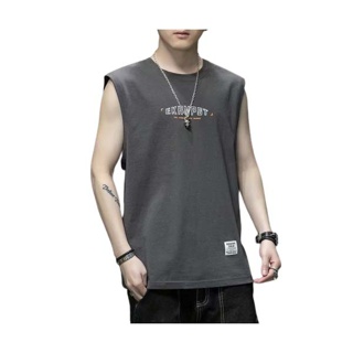 TS MEN เสื้อแขนกุดผู้ชาย เสื้อกล้ามผู้ชาย เสื้อคอกลม แฟชั่นสำหรับผู้ชาย(มี3สี)รุ่น 0093
