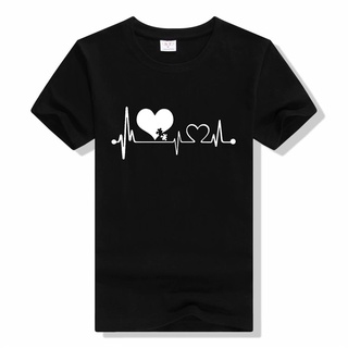 เสื้อยืดผ้าฝ้ายพรีเมี่ยม เสื้อยืดลําลอง ผ้าฝ้าย แขนสั้น พิมพ์ลาย Autism Lifeline Heartbeat Lifeline สไตล์ฮาราจูกุ สําหรั