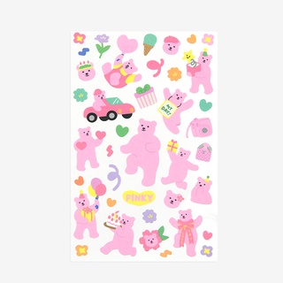 Jelly Bear Sticker - 33 Pinky สติกเกอร์หมีจิ๋ว จาก Dailylike ลิขสิทธิ์แท้