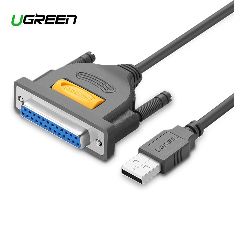 ugreen usb to db 25 parallel อะแดปเตอรเชอมตอสายเคเบลสาหรบ notbook printer pos เครอง