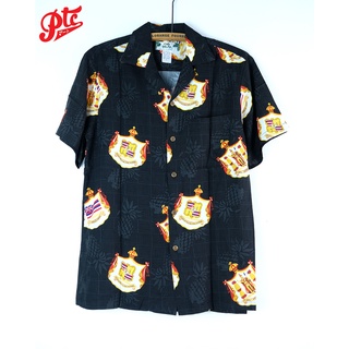 เสื้อฮาวาย TWO PALMS HAWAII SHIRT Crest Black