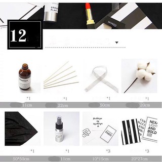 Black and white set พร๊อพถ่ายเครื่องสำอาง น้ำหอม พร็อพถ่ายรูป พร้อมส่ง